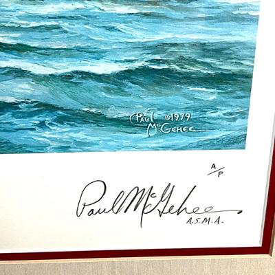 616 Framed Paul McGehee Signed Artist's Proof of Skipjacks on Tangier Sound