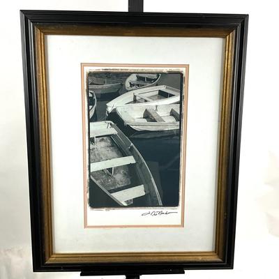 628 Framed Boat Print Signed by Laura Denardo
