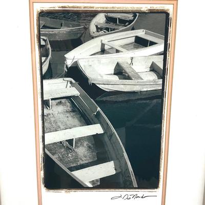 628 Framed Boat Print Signed by Laura Denardo