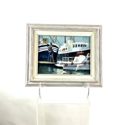 634 Original Framed Acrylic Painting " Ship Shape" by Donna McGill