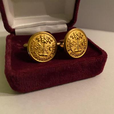 SC Palmetto Tree Cufflinks Waterbury Button Co