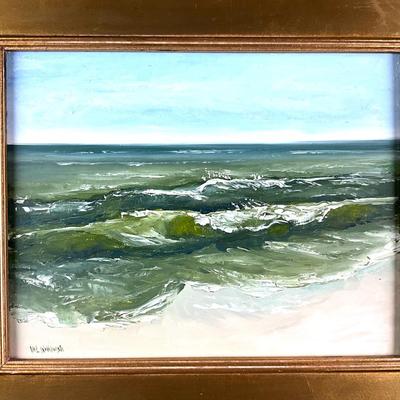 635 Original Oil Painting "Surfs Up" by Val Witkowski