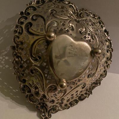 Gorham Sterling Silver Heart Trinket Dish