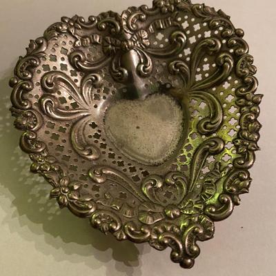 Gorham Sterling Silver Heart Trinket Dish