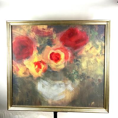 639 Large Abstract Giclee of "Sorbet Peonies" from Dwelling & Design