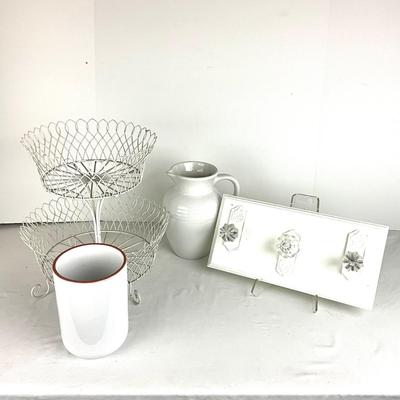 648 White Decorative Home Decor Lot with Dansk & Le Creuset