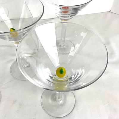 654 Set of 5 Martini Fruit Glasses