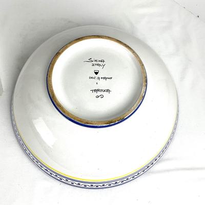 670 Tartuca- Palio di Siena Italian Pottery Serving Bowl
