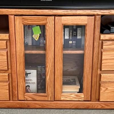 White Oak entertainment center / TV stand