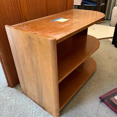 Wooden shelving unit