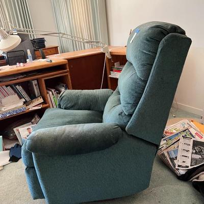 Blue upholstery rocking ,swivel, recliner
