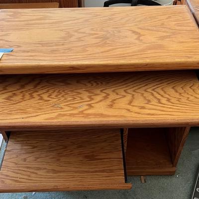 Mobile desk with key board tray