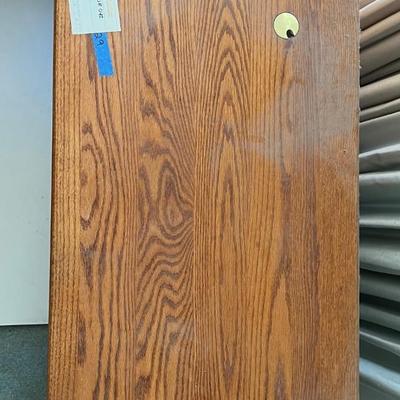 Oak desk with key board tray and two drawers