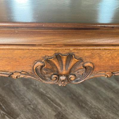 Antique French Wooden Inlay DINING TABLE Expandable *Read Details