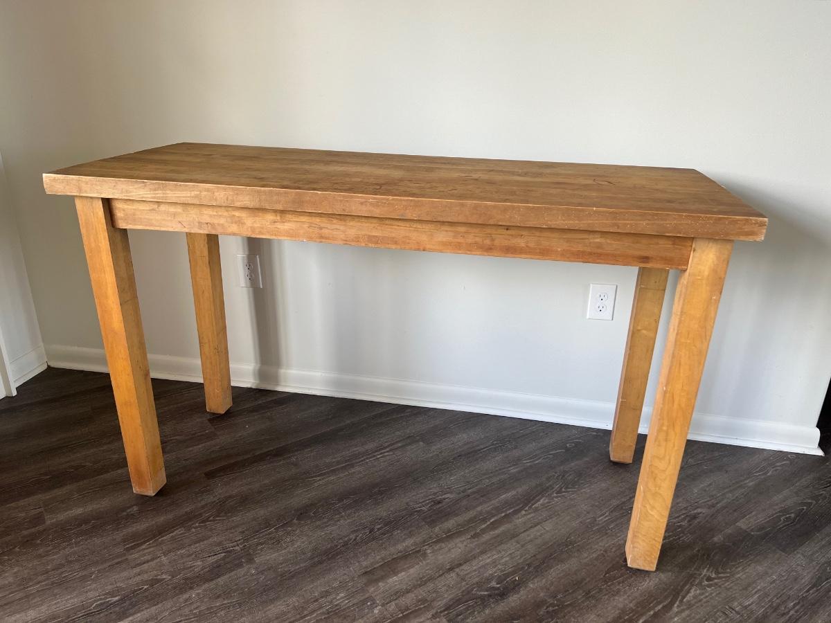BUTCHER Block Table Counter Height