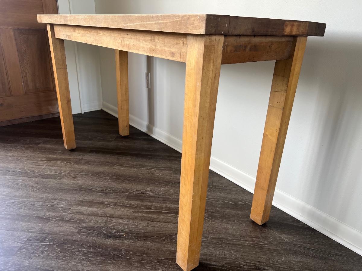 BUTCHER Block Table Counter Height