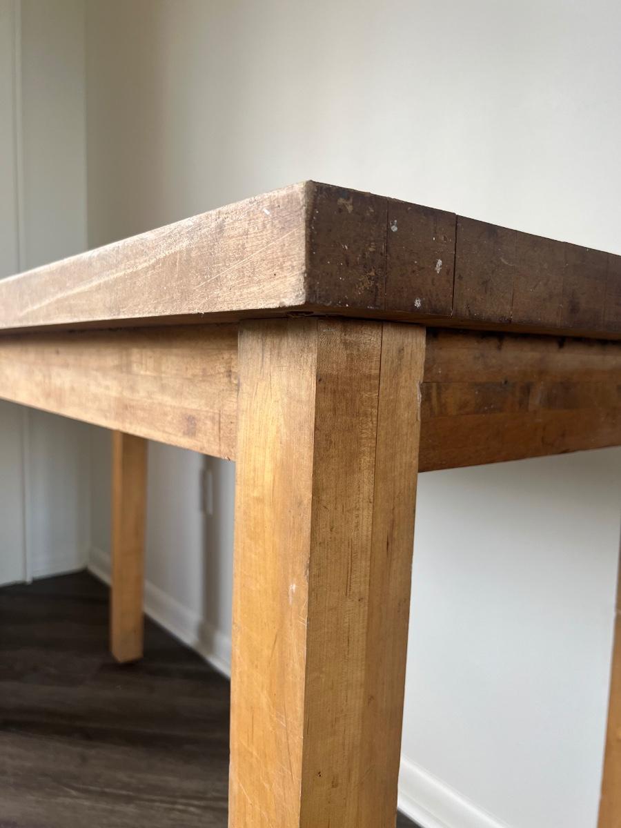 BUTCHER Block Table Counter Height