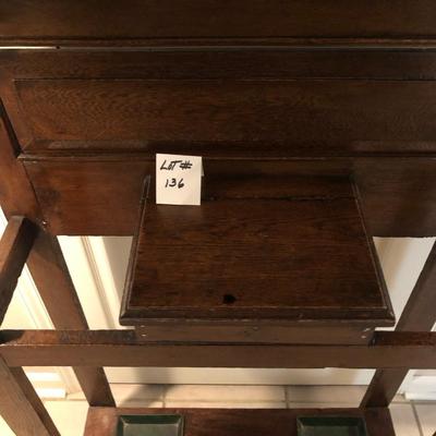 Antique Wood Coat and Umbrella Stand
