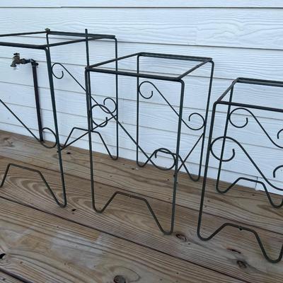Lot of 5 Metal Table Bases Only *NO TOPS*