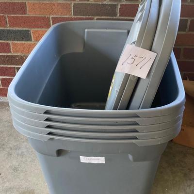 5 Totes with lids