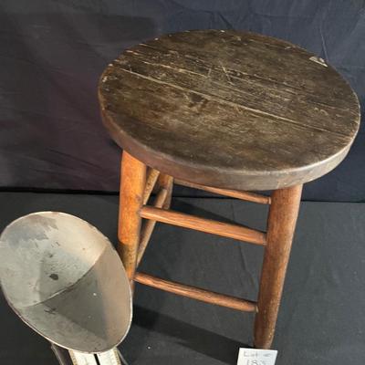 Antique Stool and Vienna Scale