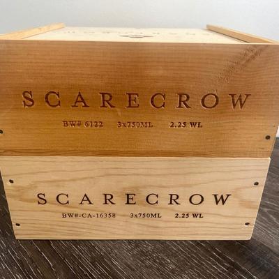 SCARECROW WINE Pair of EMPTY Boxes