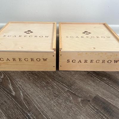SCARECROW WINE Pair of EMPTY Boxes