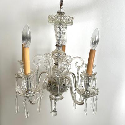 5 Arm Clear Crystal Chandelier *Read Details