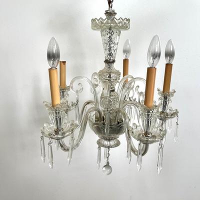 5 Arm Clear Crystal Chandelier *Read Details