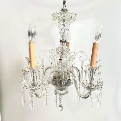 5 Arm Clear Crystal Chandelier *Read Details