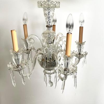 5 Arm Clear Crystal Chandelier *Read Details