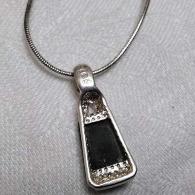 Vintage Jade 24" 925 Necklace