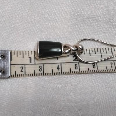 Vintage Jade 24" 925 Necklace