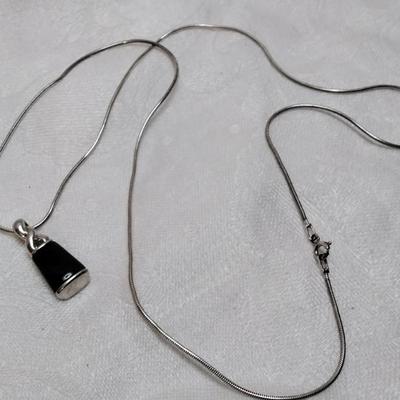 Vintage Jade 24" 925 Necklace