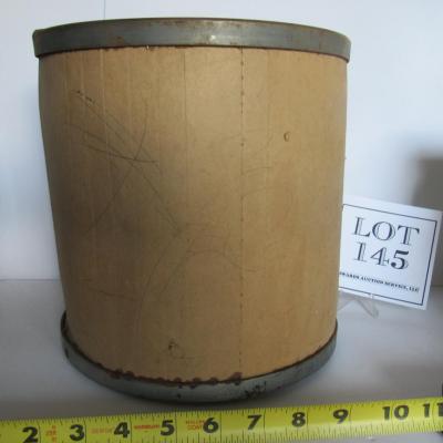 Old Cardboard Ice Cream Container Tin Rim