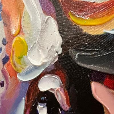 40 X 40 Cow Canvas Painting