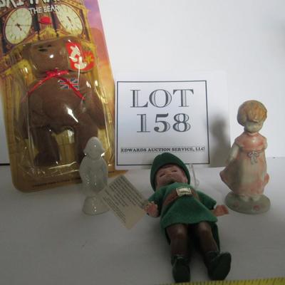 Old Mc Donald's Britannia Mini Beanie in Pkg, Madam Alexander Peter Pan, Cerramic Figurines