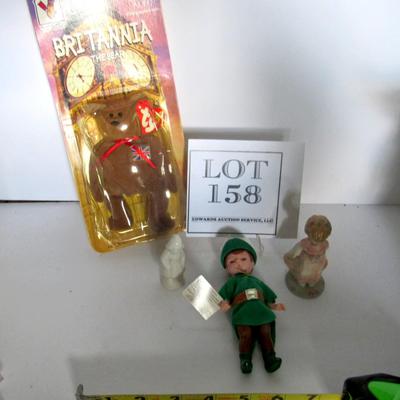 Old Mc Donald's Britannia Mini Beanie in Pkg, Madam Alexander Peter Pan, Cerramic Figurines