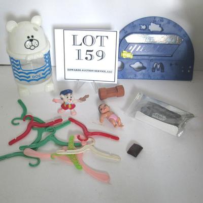 Misc Lot of Toys and Kids Cup, Barbie Hangers, Star Wars Toy in Pkg