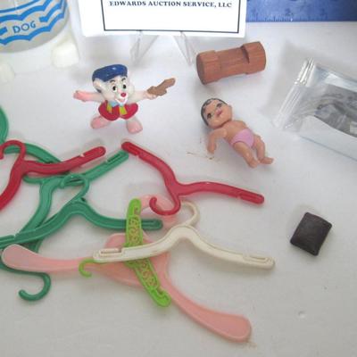 Misc Lot of Toys and Kids Cup, Barbie Hangers, Star Wars Toy in Pkg