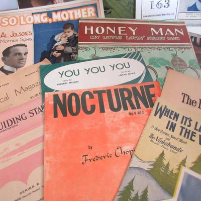Lot of 12 Vintage Sheet Music, 1911-30s