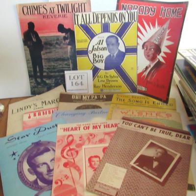 11 Vintage Sheet Music, 1914, 20s-50s