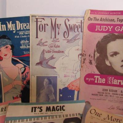 Lot of 12 Vintage Sheet Music, Bing C, Judy G, More Neat Covers