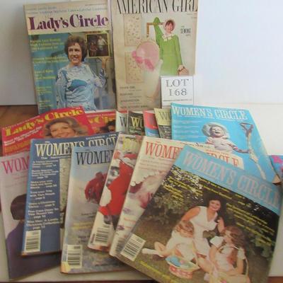 Lot of Ladies Magazines: American Girl is 1965, Lady's Circle from 1976, More