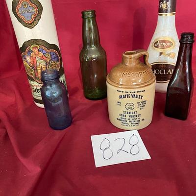 Vintage Decanters, Bottles and Jug