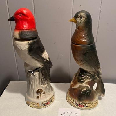 Vintage Beam Bird Decanters