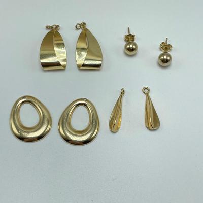 14k Earrings & Necklace (B2-MG)