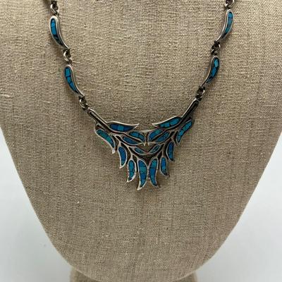 Mexican Turquoise & 925 Necklace, Earrings & Bracelet (B2-MG)