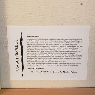 Maia Ferrell Canvas Painting and Blissful Woman Planter (D-KD)