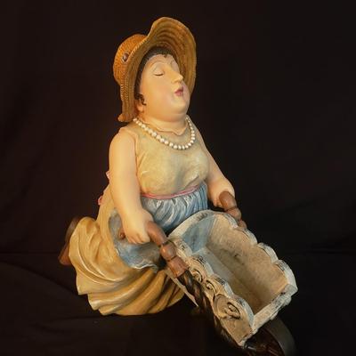 Maia Ferrell Canvas Painting and Blissful Woman Planter (D-KD)